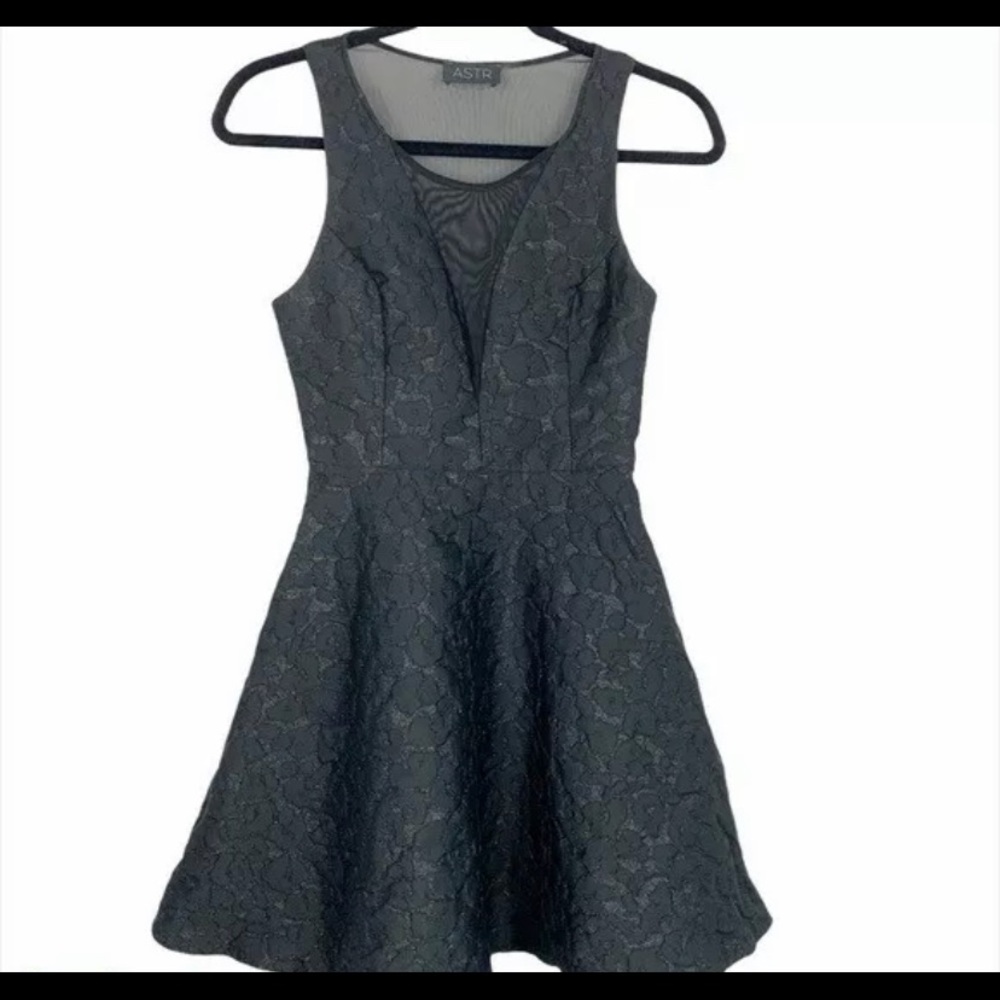 ASTR black sheath fit and flare skater dress size XS